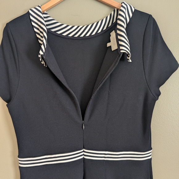Hobbs London Boat Neck Striped Dress Size 10 - Picture 5 of 6